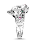 New Silver Plated Cute Cat Rings for Women and Girls - Crystal Zircon Carved Star Fashion Creative Party Ring - The Jewellery Supermarket