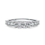 Luxury Ring Selection Silver Dazzling AAAA Lab Created Diamonds Stackable Rings