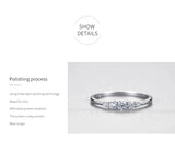 Exquisite Silver Stackable Geometric Design AAAA Lab Created Diamond Rings