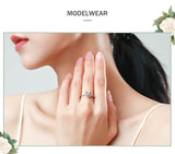 Top Quality Silver Sparkling AAAA Lab Created Diamond Elegant Heart Ring