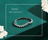 Water Drop Shape 925 Sterling Silver AAAA Lab Created Diamond Stackable Rings