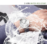 Elegant New Style Japan Quartz Movement Top Brand Stainless Steel Mesh Band Gold Colour Ladie's Waterproof Watches