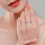 Delicate Interwoven AAAA Lab Created Diamond 925 Sterling Silver Fine Rings