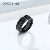 New Arrival Trendy Tire Shape Black Groove Tungsten Carbide Ring -  Wedding Anniversary Jewellery For Men