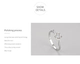 Elegant Romantic AAAA Lab Created Diamond Flower 925 Sterling Silver Cute Ring