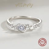 Elegant Irregular Shape Stars Sterling Silver AAAA Lab Created Diamond Rings
