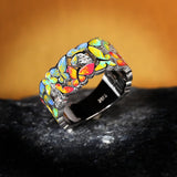 Fashion Creative Handmade Enamel Craft Epoxy Craft Women's Rings