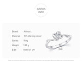 Elegant Romantic AAAA Lab Created Diamond Flower 925 Sterling Silver Cute Ring
