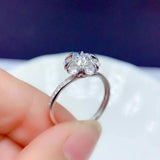 Newest 5X5mm size Dazzling Moissanite Diamond Ring for Women 925 Sterling Silver Jewellery Engagement Rings - The Jewellery Supermarket