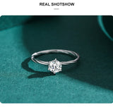Dainty Twisted Band AAAA Lab Created Diamond Sterling Silver Solitaire Ring