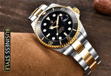 Luxury Design Water Ghost Series Classic Blue Dial Luxury Automatic Stainless Steel 100m Waterproof Mechanical Watch