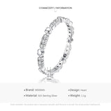 Superb Minimalism Silver Hearts Stackable Rings For Women - AAAA Simulated Diamonds Vintage Fine Jewellery - The Jewellery Supermarket