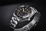Quality Brand BB58 Retro Red Automatic Luxury Waterproof Mechanical Stainless steel Rivet Strap Wristwatches for Men