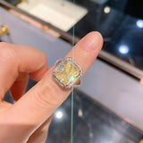 Luxury Simulation Citrine Gemstone Pendant/Necklace/Earrings/Ring Wedding Fine Jewelry Sets Gift for Women Accessories Wholesale - The Jewellery Supermarket