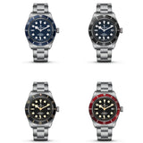 Quality Brand BB58 Retro Red Automatic Luxury Waterproof Mechanical Stainless steel Rivet Strap Wristwatches for Men