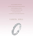 Amazing Design 4 Stone Cuts Dazzling AAAA Lab Created Diamonds Geometric Silver Ring