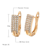 New Trend 14K Gold Filled Clip Full Micro Inlay AAA Zircon Diamonds Fashion Earrings