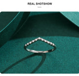 Water Drop Shape 925 Sterling Silver AAAA Lab Created Diamond Stackable Rings