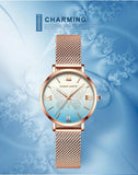 Luxury 3D Butterfly Top Brand Elegant Women Watches Quartz Movement Stainless Steel Waterproof Wristwatches
