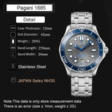 Popular Top Luxury Brand Mechanical Automatic Japan Movement NH35A 20Bar Stainless Steel  Wristwatches for Men