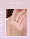 Exquisite Charm 925 Sterling Silver Clear AAAA Lab Created Diamonds Ring