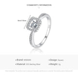 Sterling Silver Geometric Hollow AAAA Simulated Diamonds Rings - Engagement Anniversary Fine Jewellery - The Jewellery Supermarket