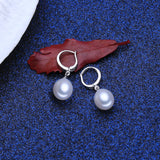 Fashion Natural Freshwater Pearl Silver Colour Drop Earrings For Women