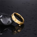 New Arrival Classic Gold Colour Tungsten Carbide Unisex Luxury Wedding Rings - Popular Jewellery - The Jewellery Supermarket