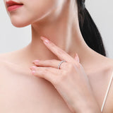 Amazing Design 4 Stone Cuts Dazzling AAAA Lab Created Diamonds Geometric Silver Ring