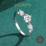 Fashion Sparkling 1.0ct AAAA Lab Created Diamond 925 Sterling Silver Ring