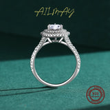 Fashion Silver Romantic Luxury Heart Dazzling AAAA Lab Created Diamond Rings