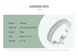 Stunning Dazzling Princess Cut AAAA Lab Created Diamonds 925 Silver Ring