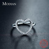 New Design Fashion Silver Heart Shape Classic Love Ring - AAAA Simulated Diamonds Ring - Fine Jewellery - The Jewellery Supermarket