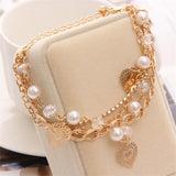 ZOSHI New Woman Bracelets Mulitlayers Gold Color Chain Heart Bracelets &amp; Bangles Charm Bracelets For Women Crystal Bracelets - The Jewellery Supermarket