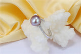 Superb Real Cultured Pearl Sterling Silver AAA Zircon Diamonds Adjustable Rings