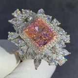 Top Quality Radiant Cut 3CT VVS D Color Lab Created Diamond Big Rings - Wedding Engagement Fine Jewellery - The Jewellery Supermarket