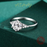 Luxury Six Claw Silver Round Cut Dazzling AAAA Lab Created Diamond Ring