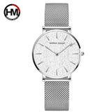 Elegant Sahara Desert Dial Design Top Brand Luxury Quartz Stainless Steel Rose Gold Colour Waterproof Ladies Watches