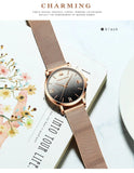 Luxury Elegant 3D Butterfly Rose Gold Colour Quartz Women Wristwatch Mesh Strap Japanese Movement Waterproof Watches