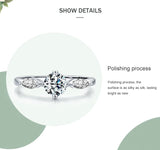 Fashion Sparkling 1.0ct AAAA Lab Created Diamond 925 Sterling Silver Ring
