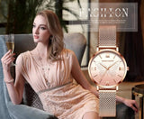 Luxury 3D Butterfly Top Brand Elegant Women Watches Quartz Movement Stainless Steel Waterproof Wristwatches
