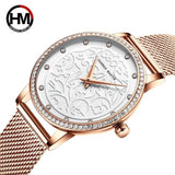 Top Luxury Brand Elegant Women Wristwatches Fashion 3D Engraving Quartz Waterproof Watches, Ideal Present