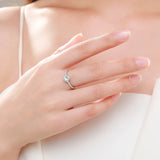 Luxury Princess Cut 925 Sterling Silver AAAA Lab Created Diamonds Ring