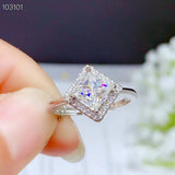 New Arrival Sparkling 1 Carat VVS D Colour Moissanite Diamond Gemstone Fine Jewellery Engagement Wedding Rings - The Jewellery Supermarket