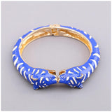 Unique Design Trendy Double Leopard Head Enamel Cuff Bracelet Statement Bangle for Women - Gold Plated Bracelet - The Jewellery Supermarket