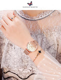 Luxury 3D Butterfly Top Brand Elegant Women Watches Quartz Movement Stainless Steel Waterproof Wristwatches