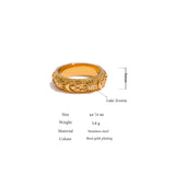 18K Gold Plated Sun Star Moon Stainless Steel Stylish Celestial Women Ring
