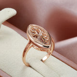 Hollow Flower Trendy 14K Gold Filled Ring AAA Zircon Diamonds Ring Fine Jewellery
