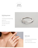 Elegant Leaves Design 925 Sterling Silver AAAA Lab Created Diamonds Rings