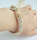 New Arrival Popular Brand Pretty Giraffe Bracelet Bangle with Clear Rhinestone Crystals